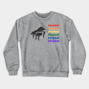 Colorful Grand Piano Pianist Crewneck Sweatshirt